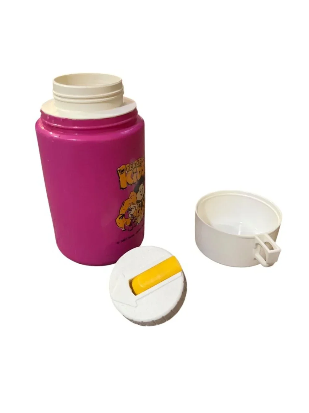 Vintage Flintstones Kids Thermos 10 Oz Pink Model 3700 Cartoon Lunchbox Bottle U